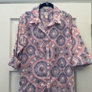 NWOT Chicos Classic Button Down Shirt! 3 (1X)